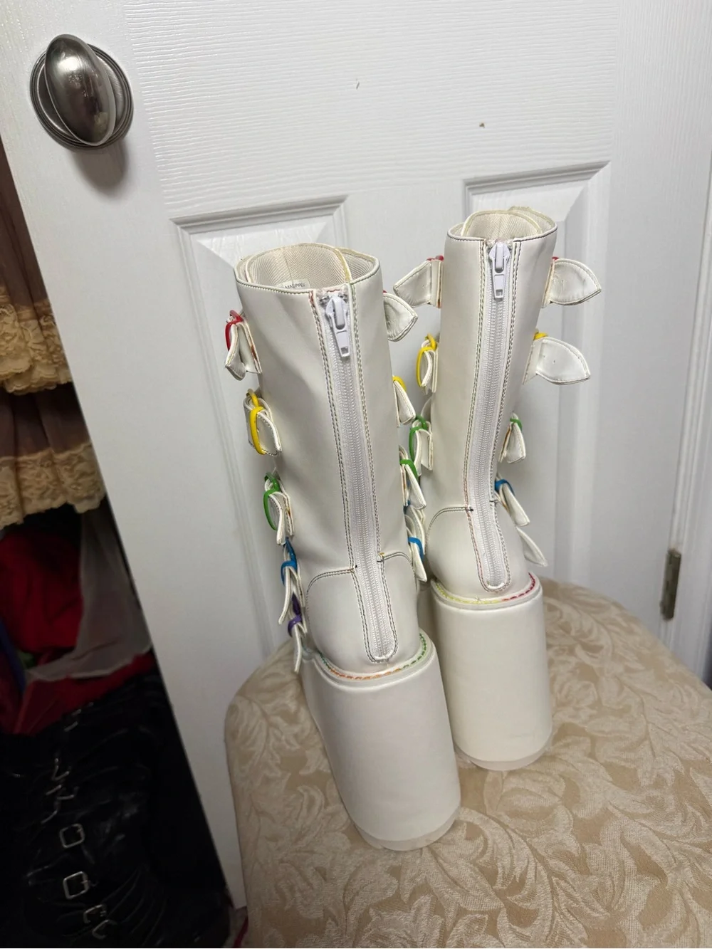 Y.R.U rainbow platform boots